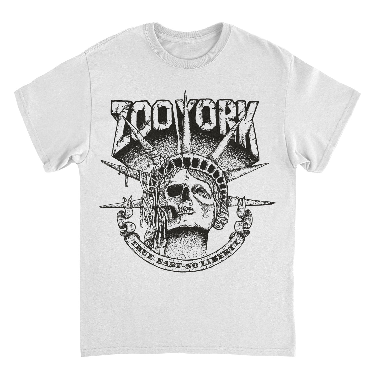 Zoo York True East No Liberty Skull Mens T Shirt White