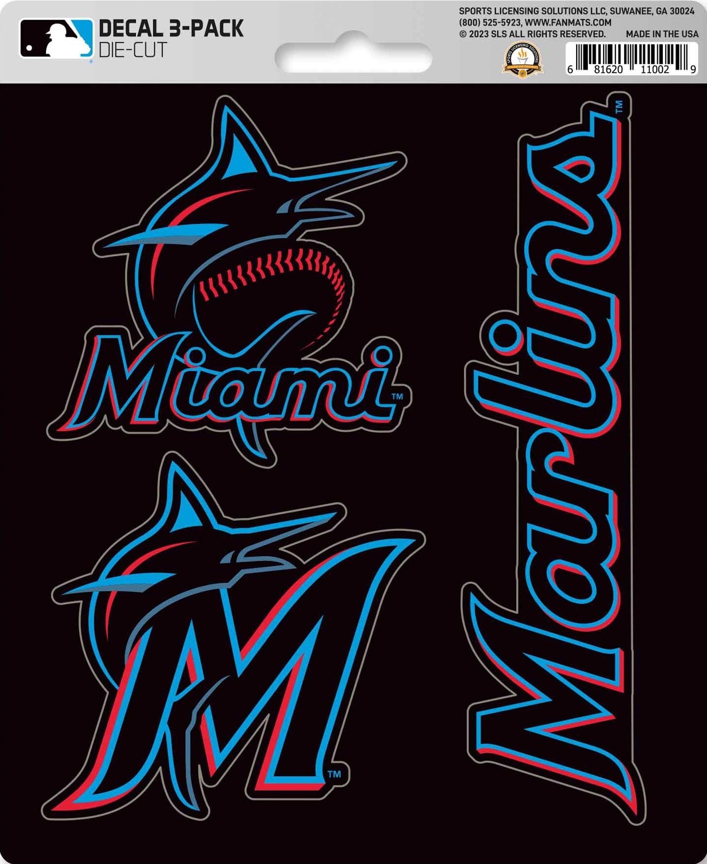 MLB Official Team Sticker Mats - Set of 3 Stickers