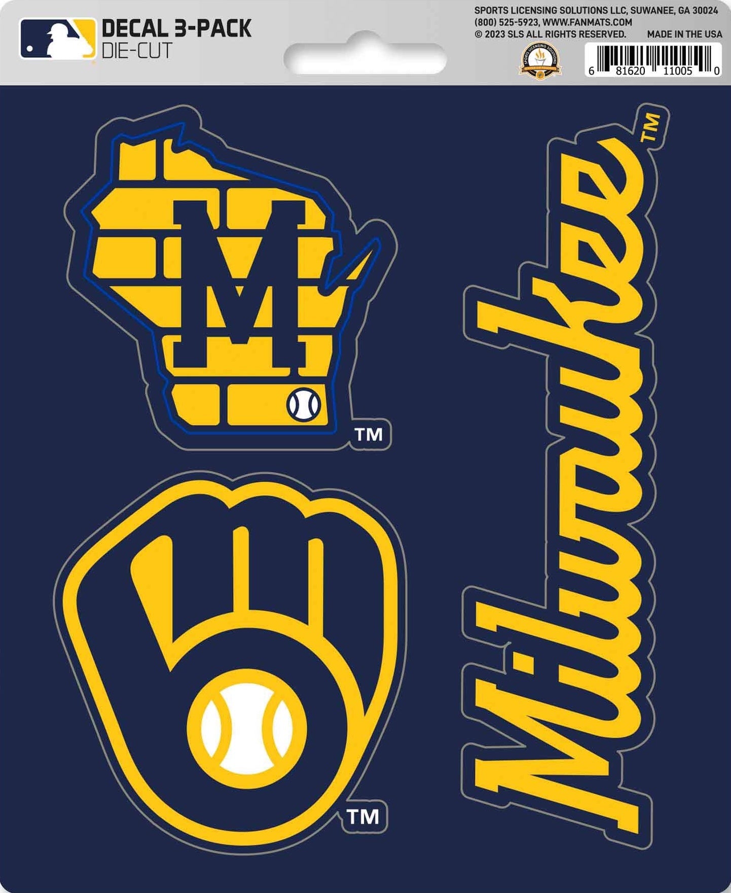 MLB Official Team Sticker Mats - Set of 3 Stickers