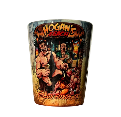 Hulk Hogan Andre The Giant Hogan's Beach Bar Shot Glass