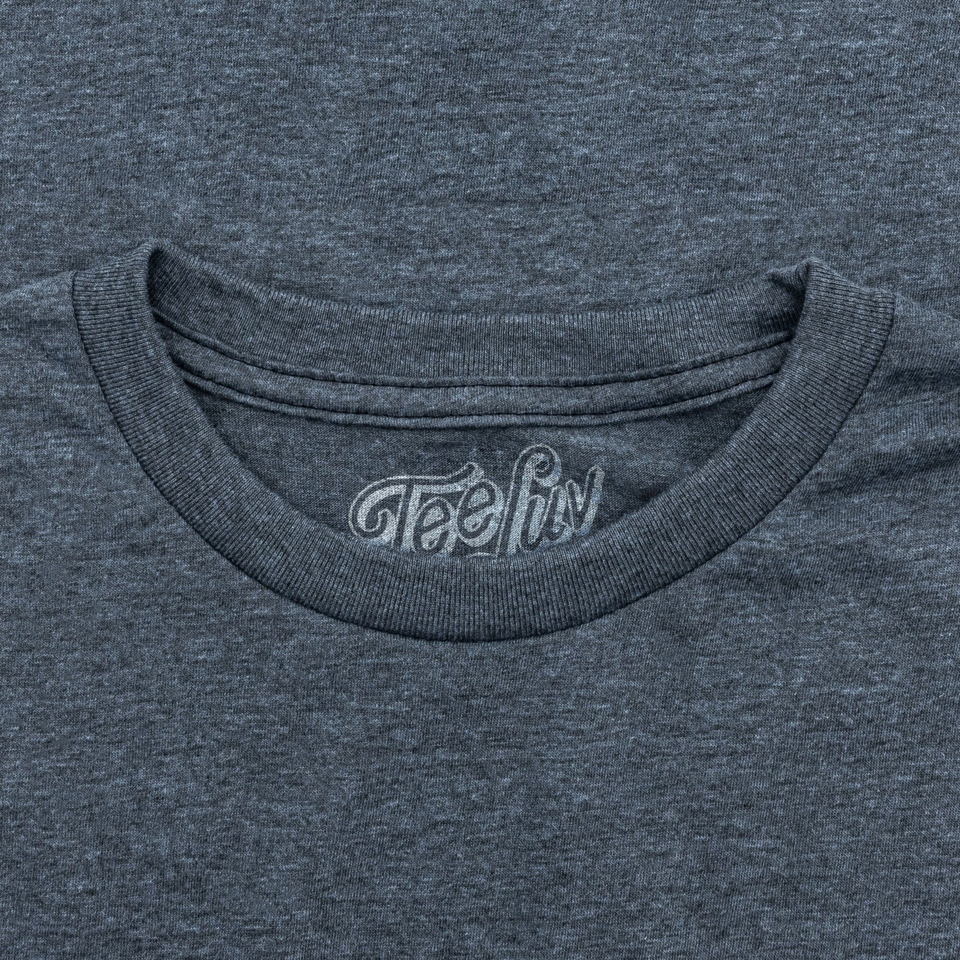 Blue Moon Gold Print Logo Mens T Shirt Indigo