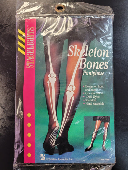 Skeleton Bones Design Seamless Pantyhose Tights Adults