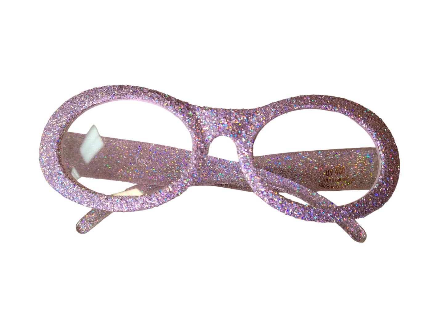 Silver Sparkle Glitter Glasses with Clear Lens