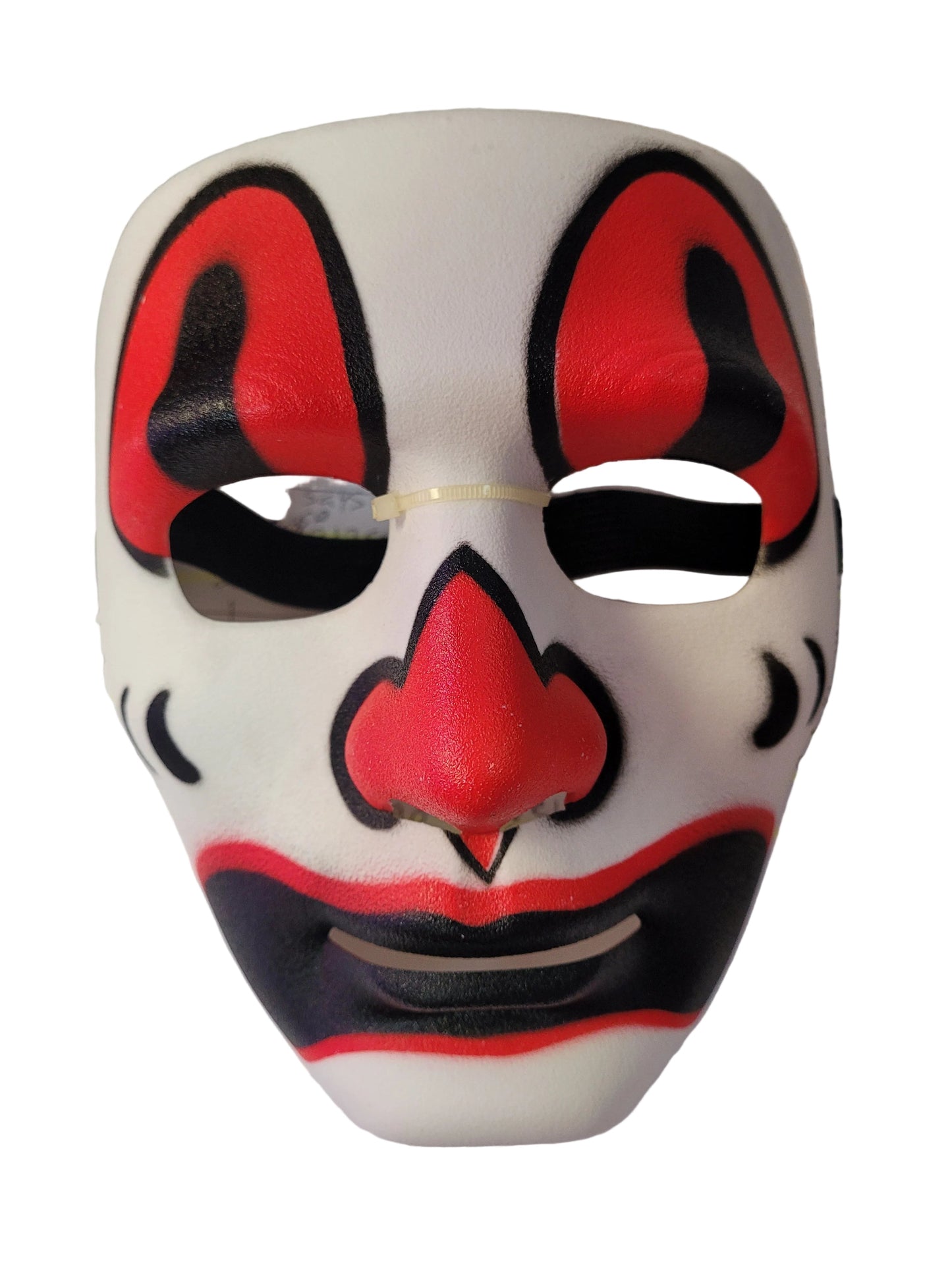 Black, Red and White Voodoo Clown Costume Mask