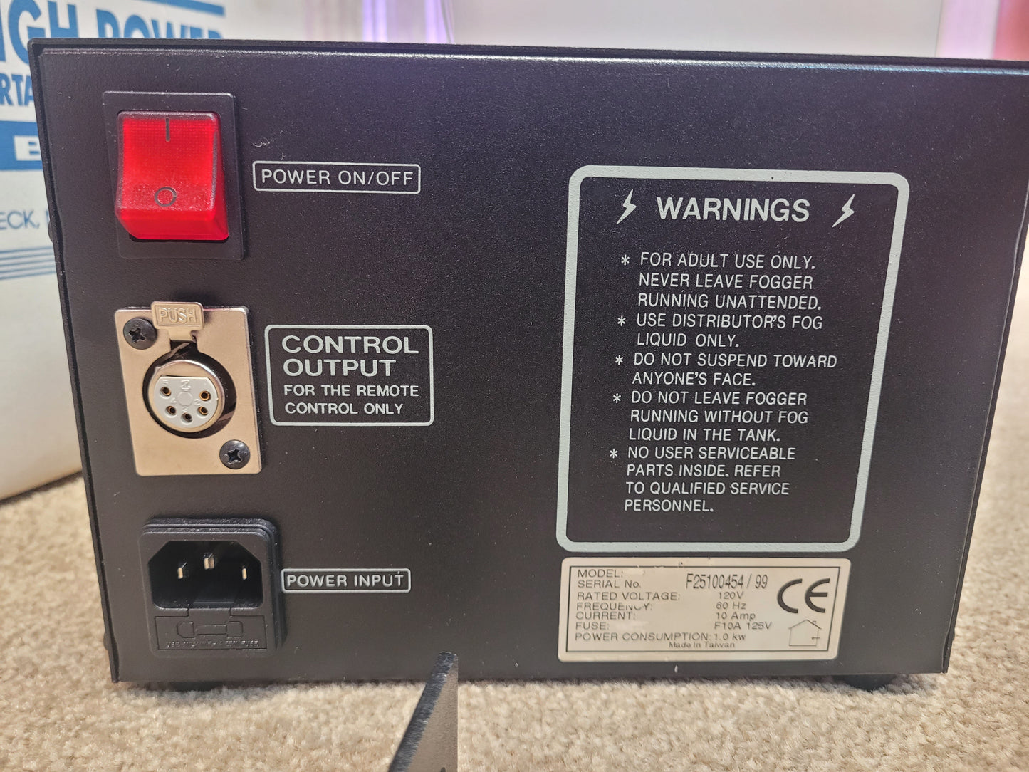 Eurofogger 10 High Power Portable Fog Generator Machine by TPR 120V