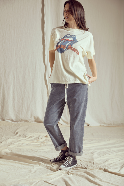Rolling Stones Old English Tee Womens T Shirt White