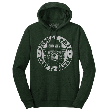 Smokey "Keep it Green" Pullover Hooded Sweatshirt Hoodie Green