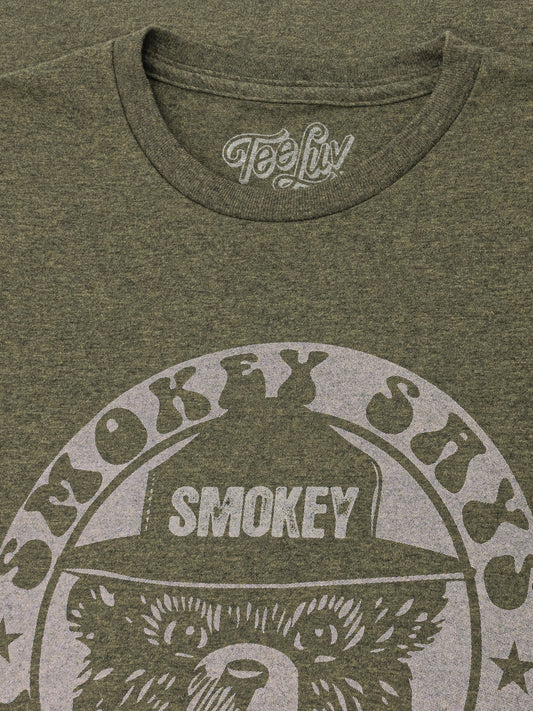 Smokey Bear Keep it Green Logo Mens T Shirt Green