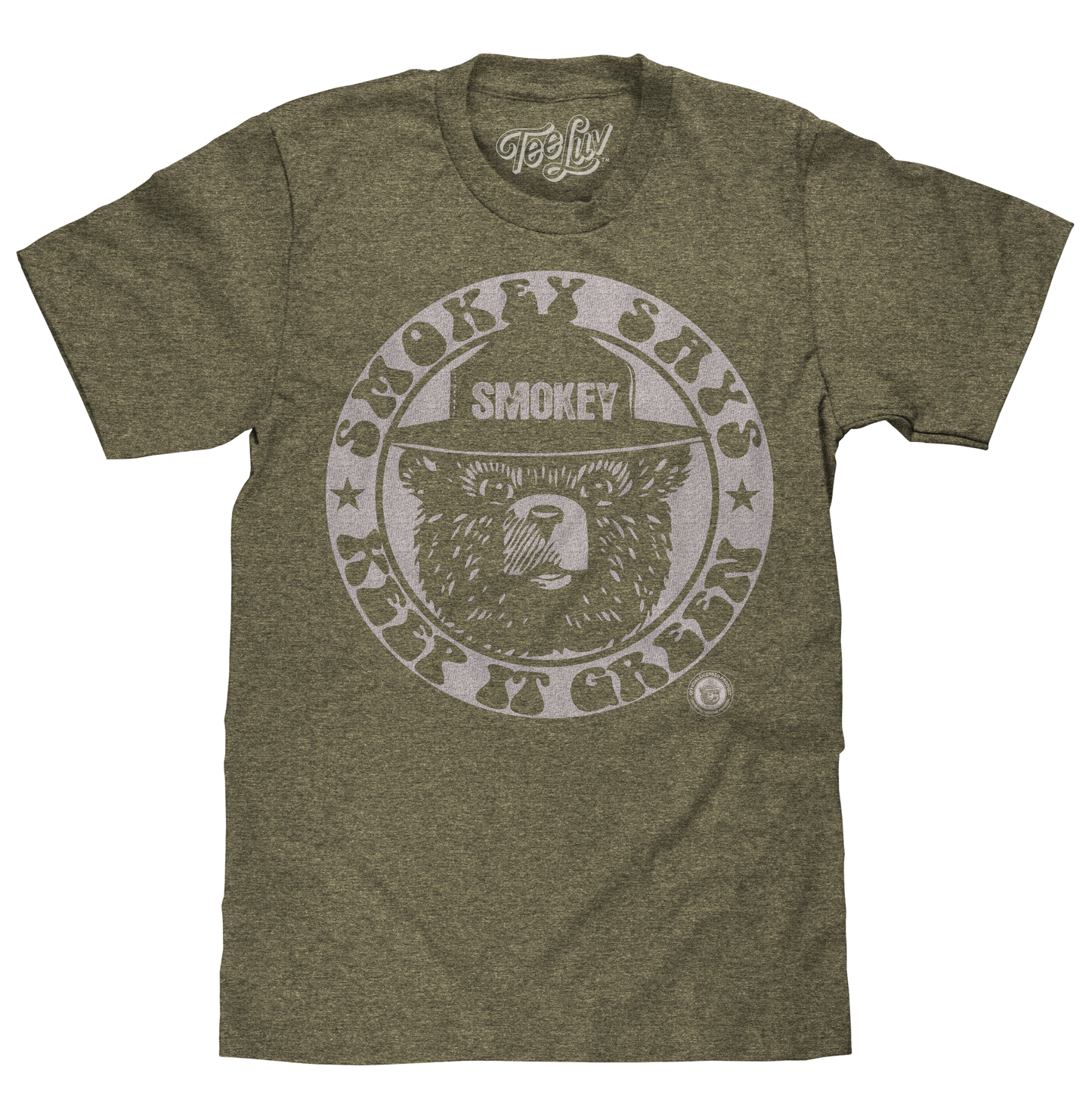 Smokey Bear Keep it Green Logo Mens T Shirt Green