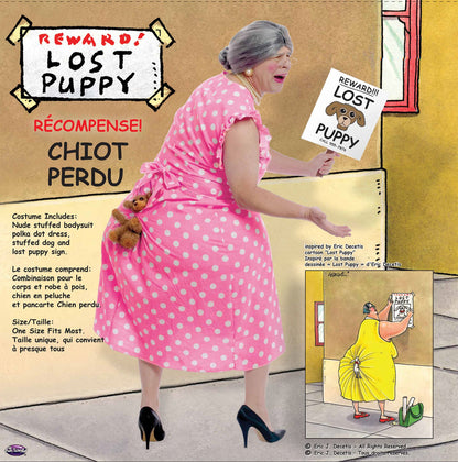 Lost Puppy Adult Funny Sat On Puppy Costume