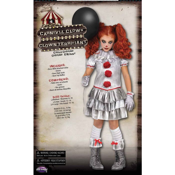 Carnevil Clown Pennywise Girls Costume