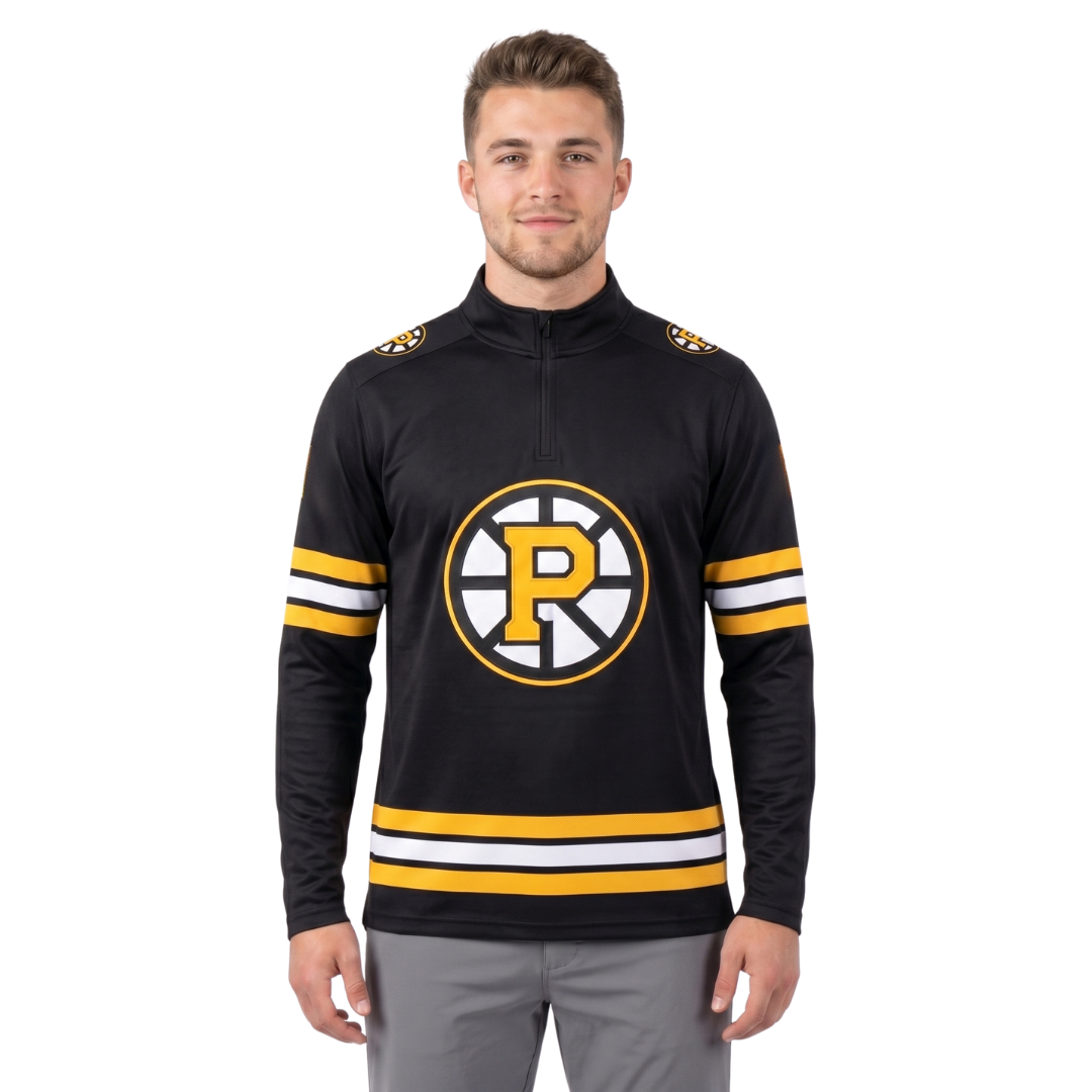 Providence Bruins AHL Licensed Replica Performance 1/4 Zip Longsleeve Jersey Shirt