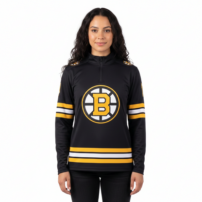 Providence Bruins AHL Licensed Replica Performance 1/4 Zip Longsleeve Jersey Shirt