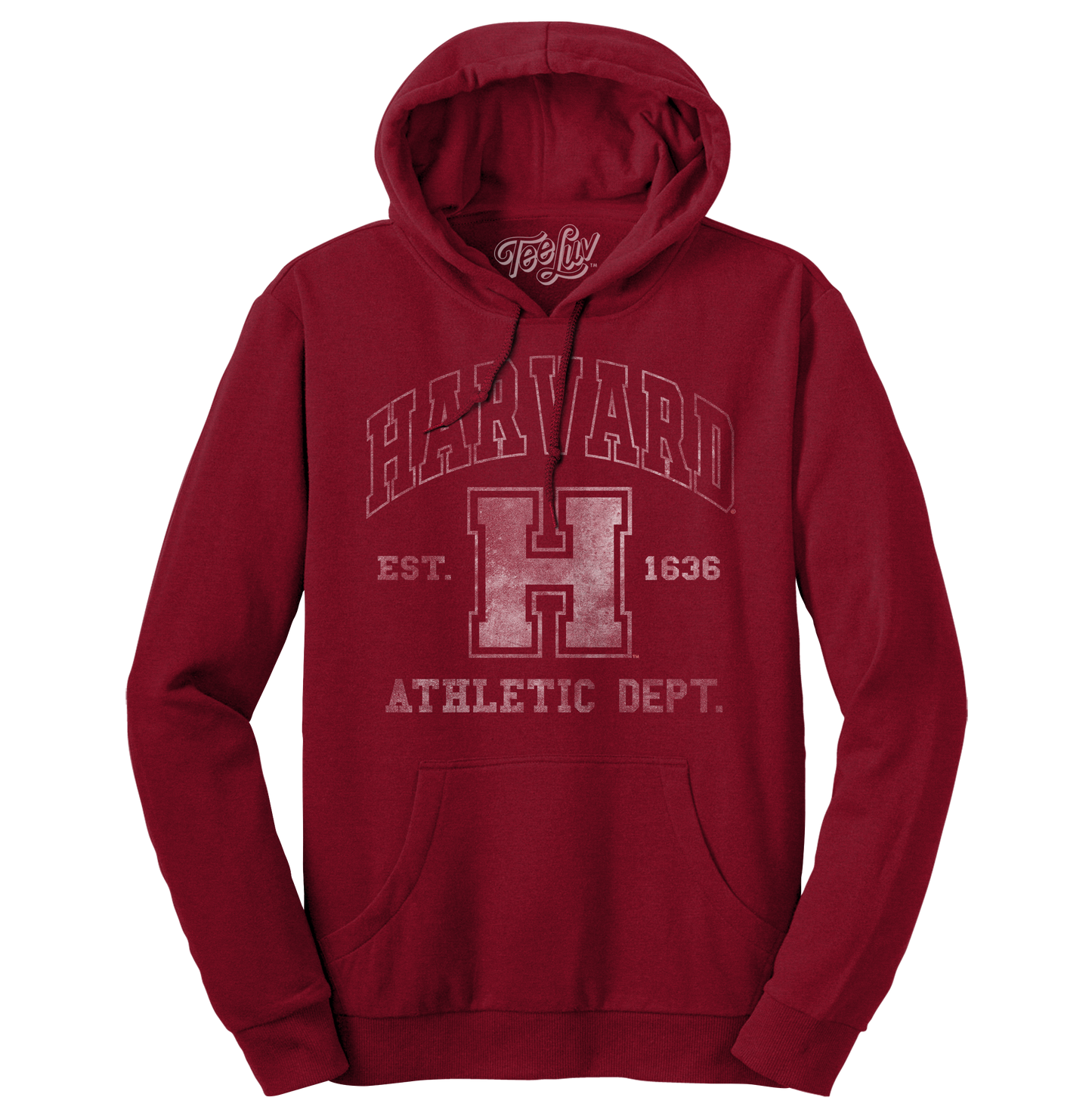 Harvard Athletic Department Pullover Hooded Sweashirt Hoodie Crimson