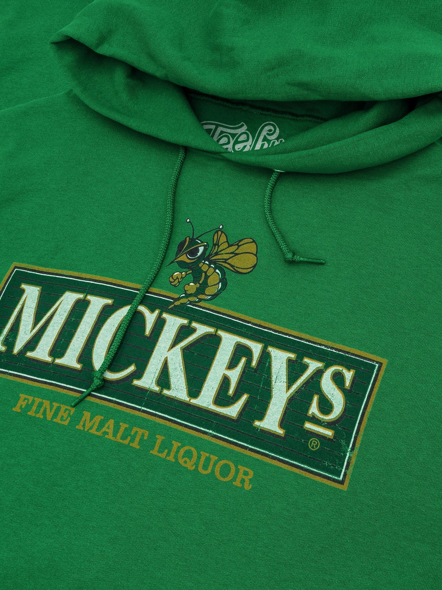 Mickey's Fine Malt Liquor Hornet Logo Hooded Sweatshirt Hoodie Kelly Green