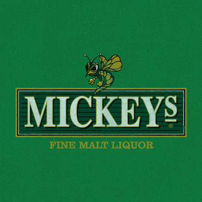 Mickey's Fine Malt Liquor Hornet Logo Hooded Sweatshirt Hoodie Kelly Green