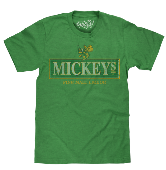 Mickey's Malt Liquor Logo Mens T Shirt Green