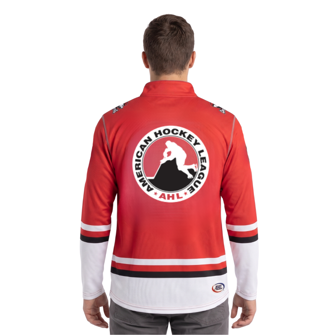 Charlotte Checkers AHL Licensed Replica Performance 1/4 Zip Longsleeve Jersey Shirt