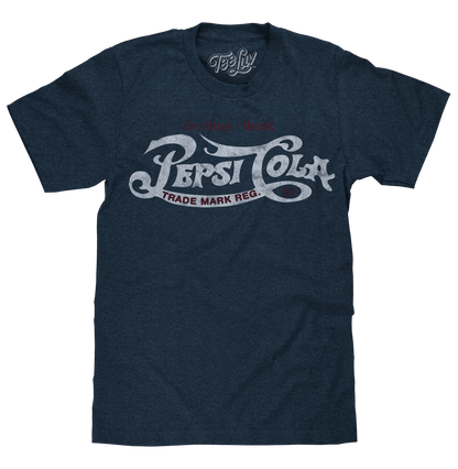 Get Busy, Drink Pepsi Cola Classic Logo Mens T Shirt Navy Blue