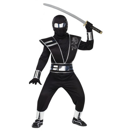 Boy's Silver Mirror Ninja Costume