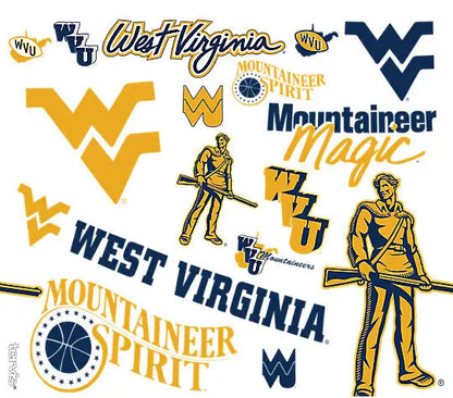 West Virginia Mountaineers - All Over Plastic Tumbler