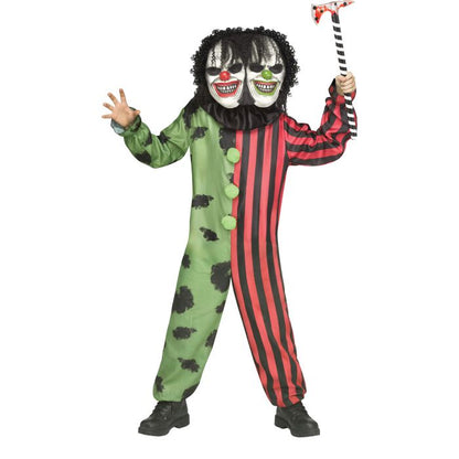 Creepy Two Headed Clown Child Costume