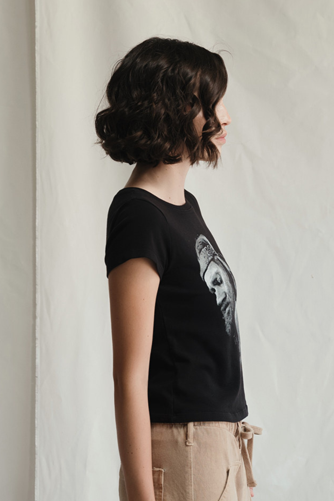 Willie Nelson Just Breathe Baby Tee Womens T Shirt Black