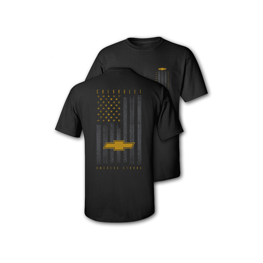 Chevrolet "America Strong" Mens T Shirt Black