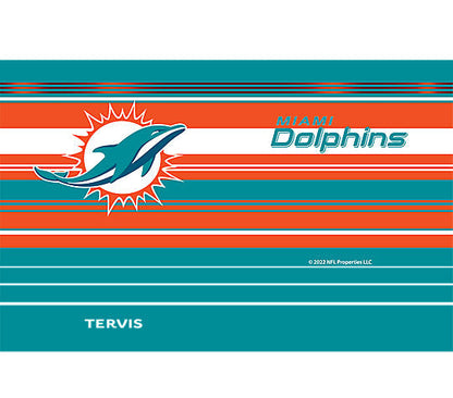 Miami Dolphins - NFL Hype Stripes Stainless Steel Tumbler