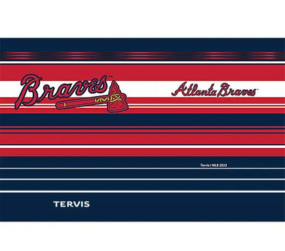 Atlanta Braves - MLB Hype Stripes Stainless Steel Tumbler