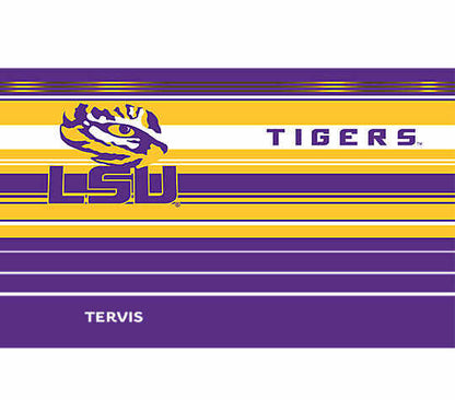 LSU Tigers - Fleur-de-Lis - Hype Stripes Stainless Steel Tumbler