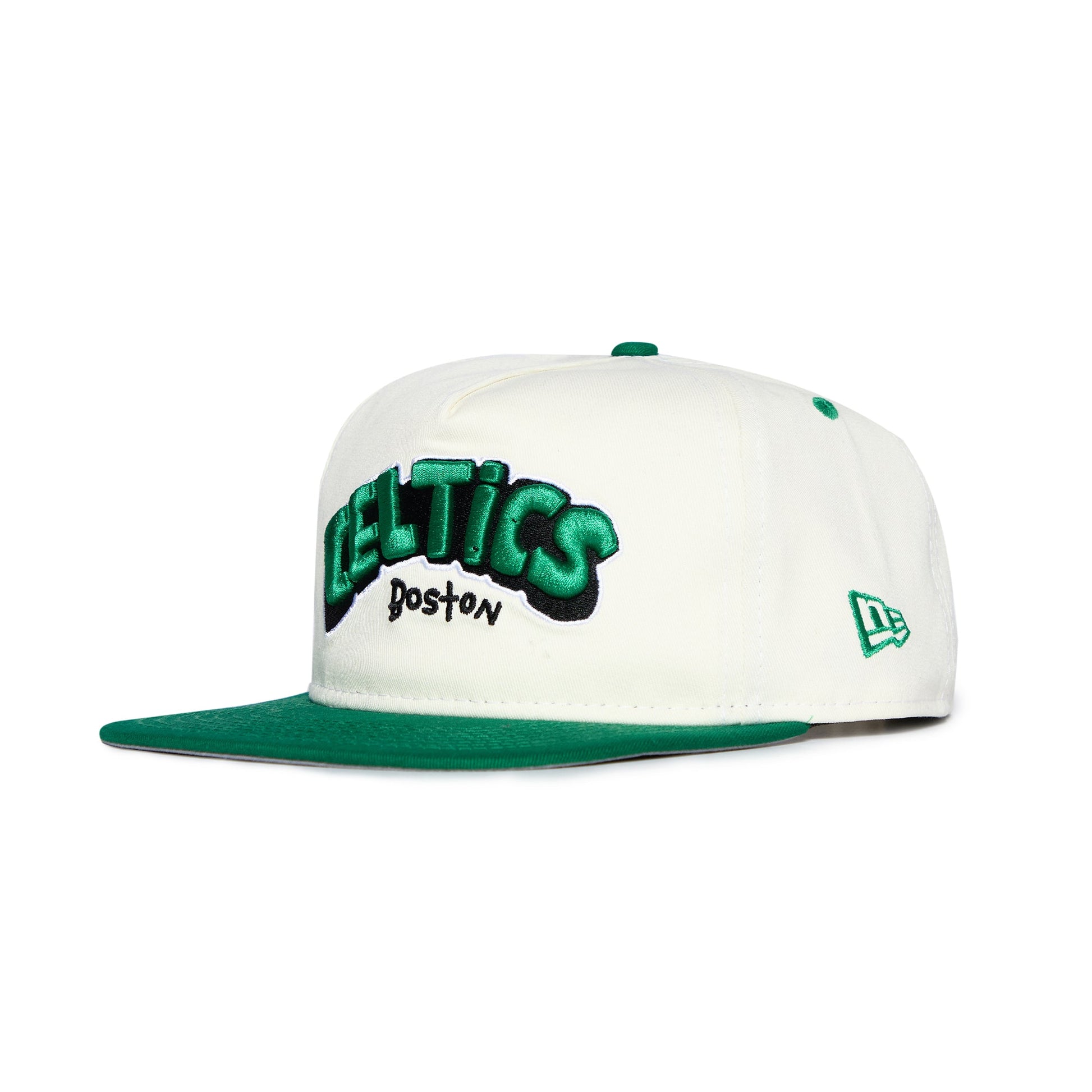 Boston Celtics NBA B2SS x New Era Snapback Hat White Green