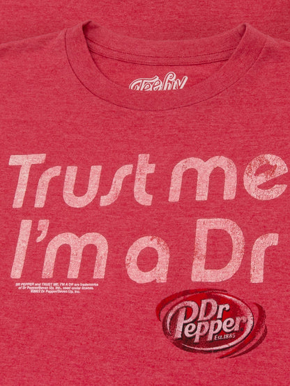 Dr Pepper Trust Me I'm a Dr Mens T Shirt Red