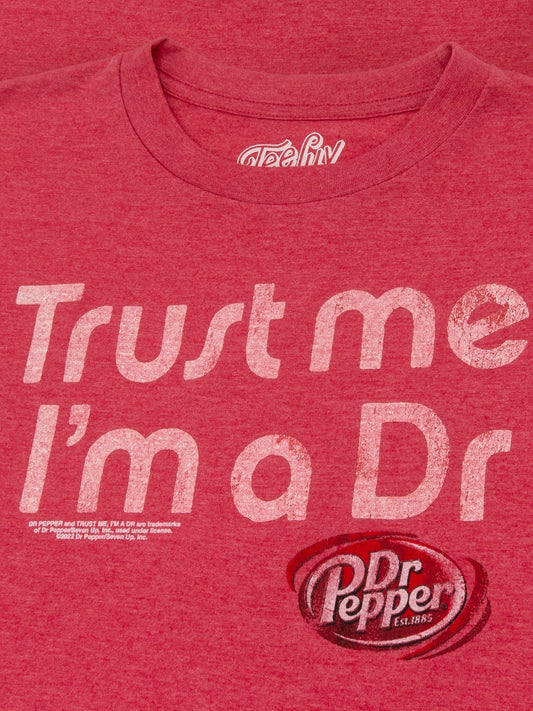 Dr Pepper Trust Me I'm a Dr Mens T Shirt Red