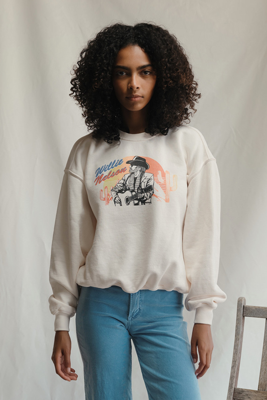 Willie Nelson Bloody Mary Morning Womens Crewneck Sweatshirt