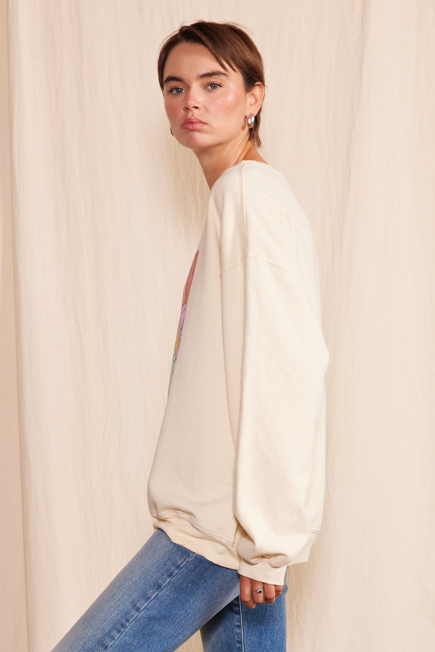 Led Zeppelin Sage Swan Womens Crewneck Sweatshirt Cream