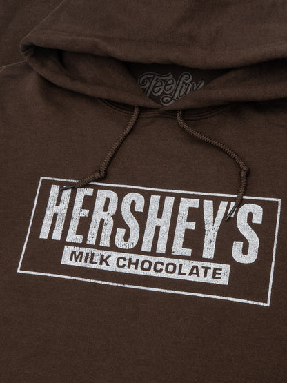 Hershey's Milk Chocolate Pullover Hooded Sweatshirt Hoodie Brown