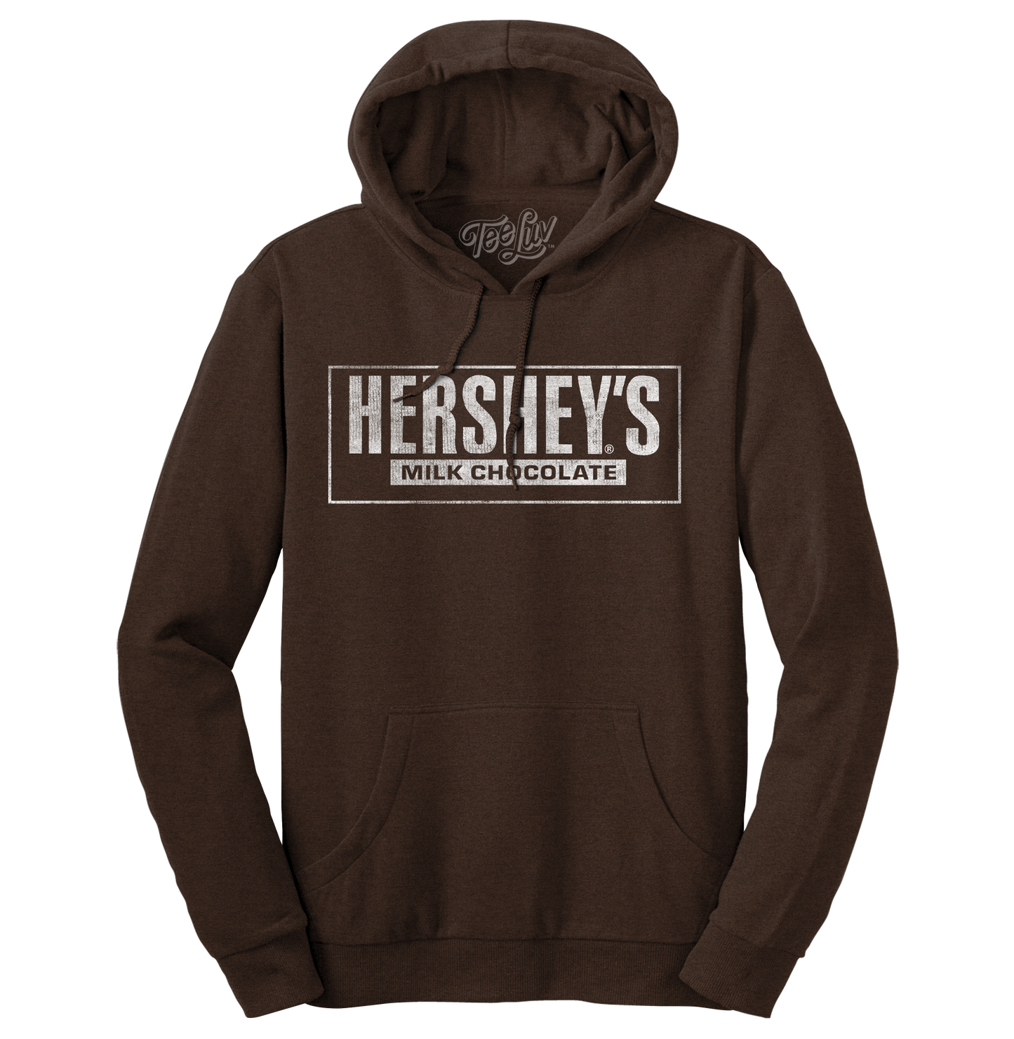 Hershey's Milk Chocolate Pullover Hooded Sweatshirt Hoodie Brown