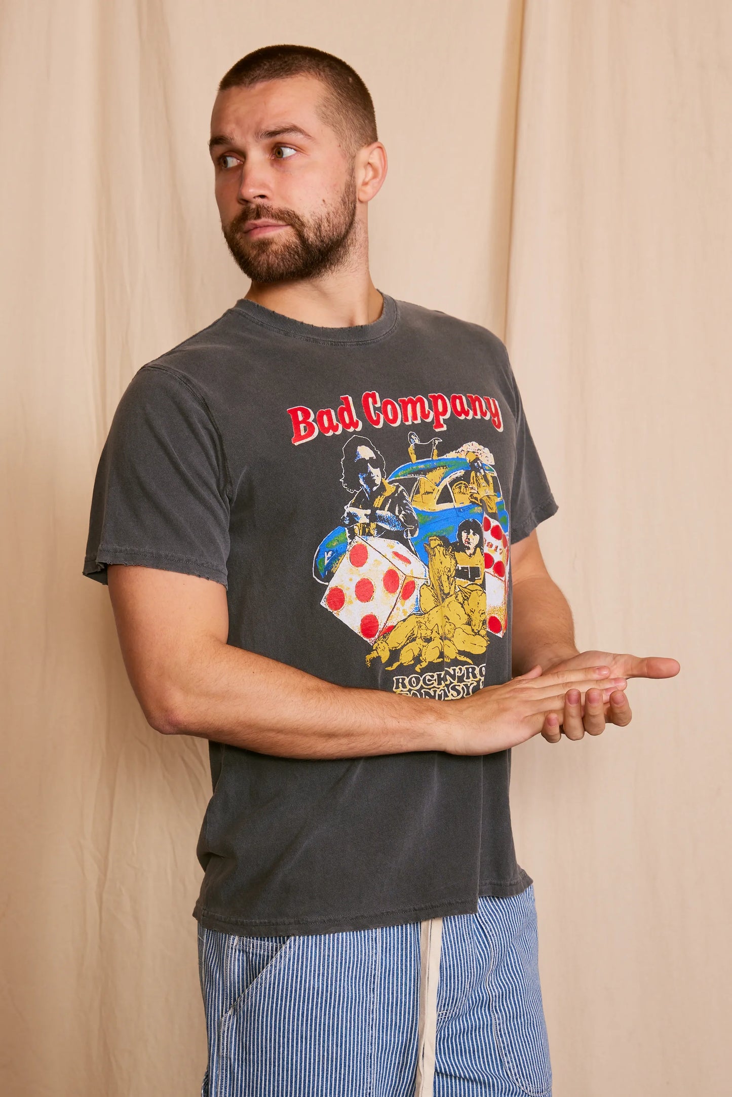 Bad Company 'Rock N' Roll Fantasy '79' Men's Tee T Shirt Black