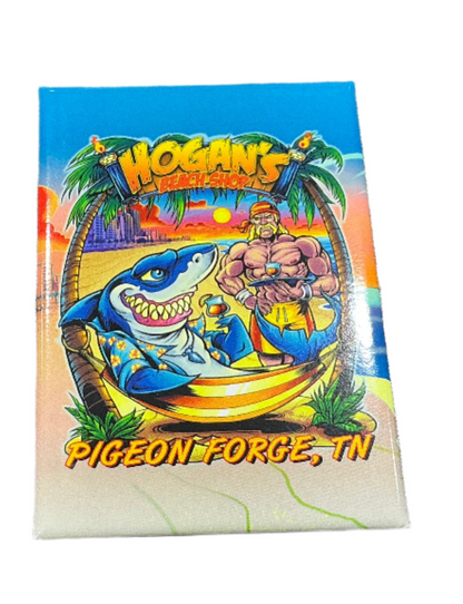 Hulk Hogan Hogan's Beach Shop Shark Hammock HBS Flat Magnet
