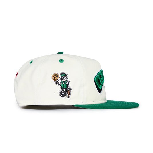 Boston Celtics NBA B2SS x New Era Snapback Hat White Green