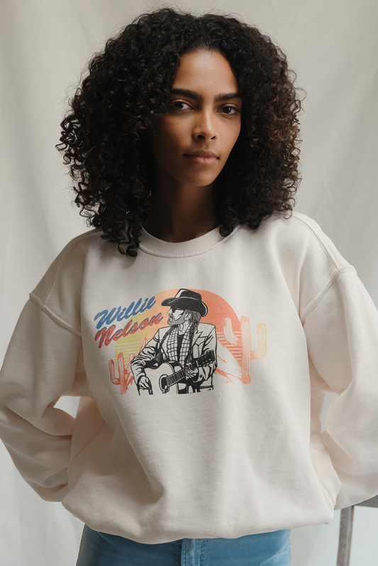 Willie Nelson Bloody Mary Morning Womens Crewneck Sweatshirt