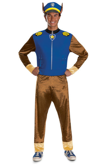 Paw Patrol Chase Classic Mens Adult Costume