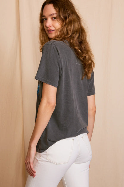 Led Zeppelin Inglewood Sunkissed Gray Tee Womens T Shirt Vintage Black
