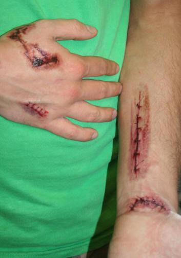 Very Realistic Temporary Stitches Wolf Novelties Fake Tattoos