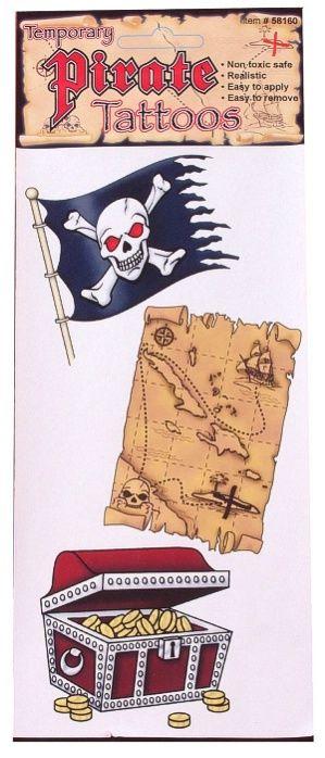 Pirate Fake Temporary Tattoos