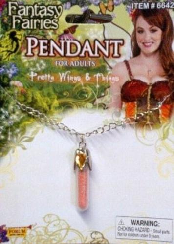 Orange Fairy Dust Pendant Necklace