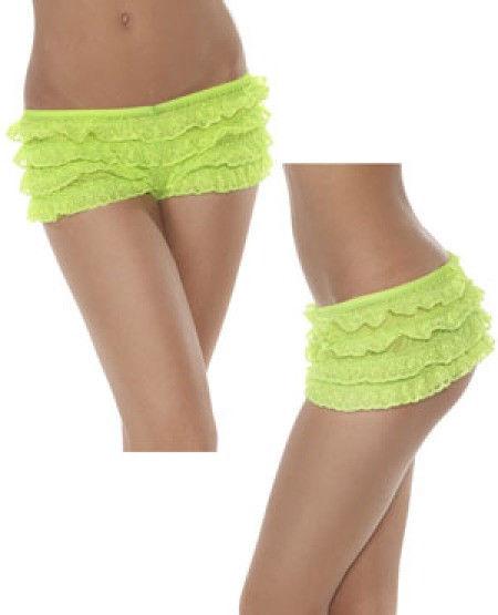 Neon Green Ruffle Panties