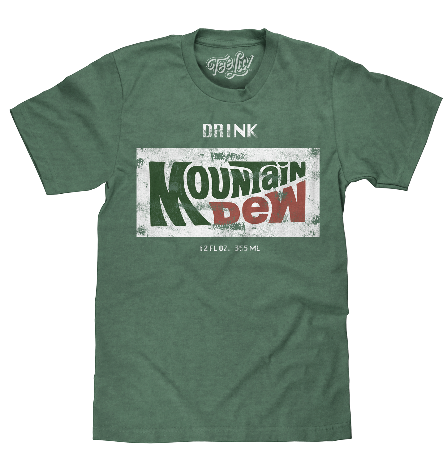 Drink Mountain Dew Logo Mens T Shirt Green