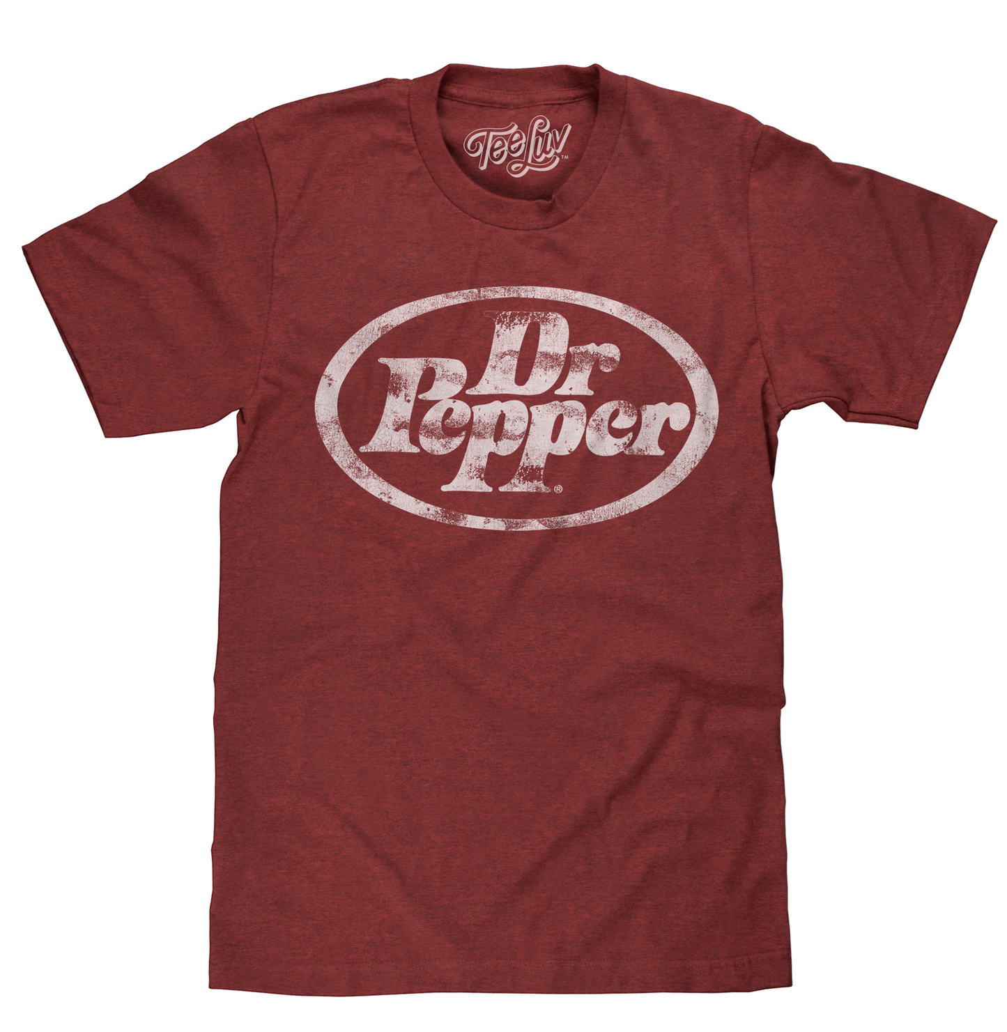 Dr Pepper Distressed Logo Mens T Shirt Red